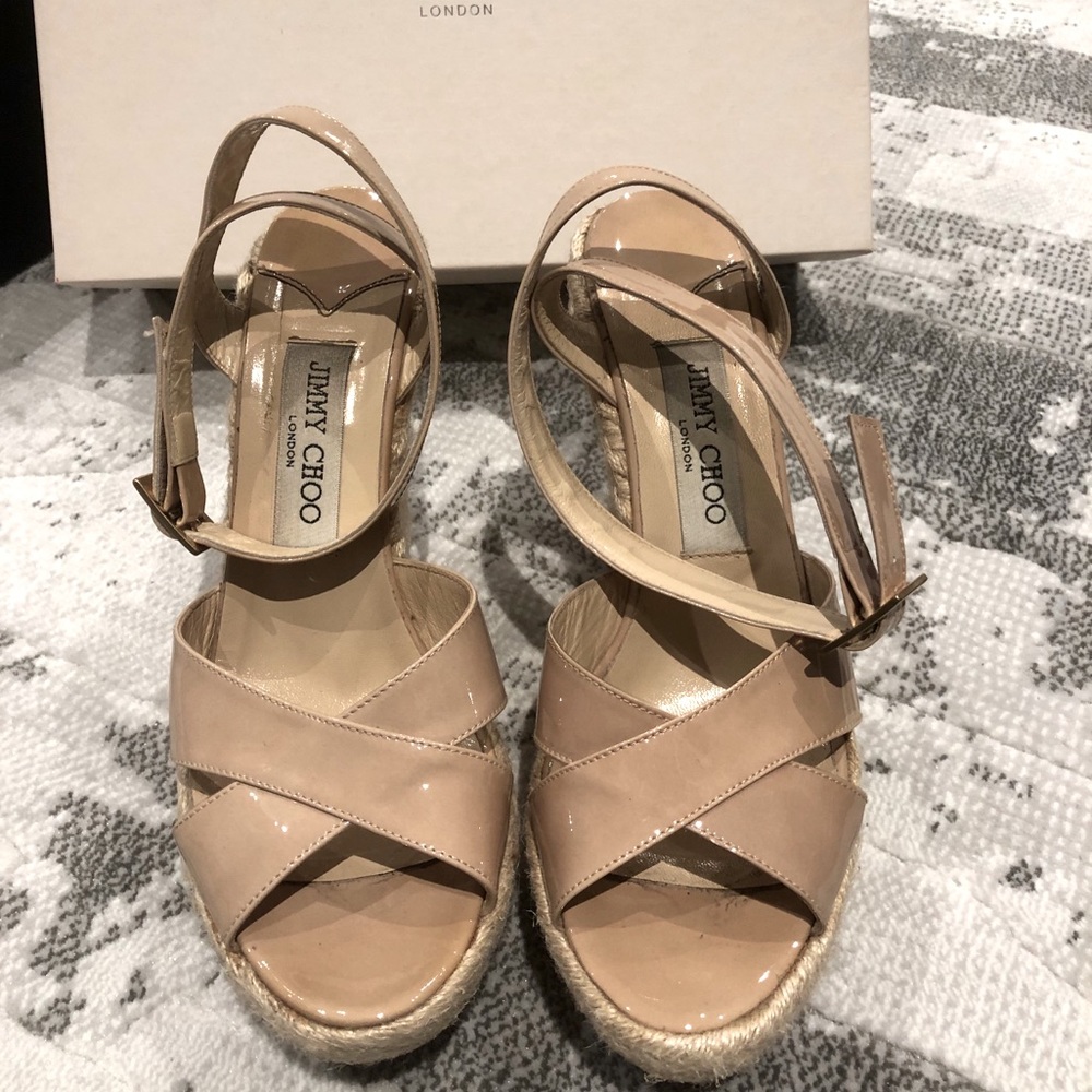 Jimmy Choo Phoenix Espadrille Sandal Nude 38
